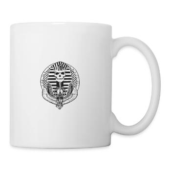Skull Crest with Wings Emblem - Coffee/Tea Mug - white - Right