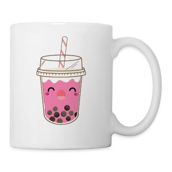 Pink Bubble Tea Boba Bubble Tea Kawaii - Coffee/Tea Mug - white - Right