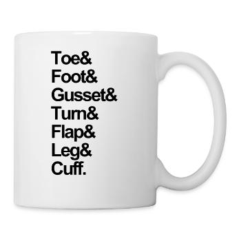 Toe Up Sock List - Coffee/Tea Mug - white - Right