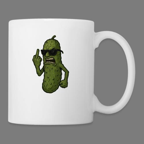 Angry Pickle Flipping the Bird - Coffee/Tea Mug