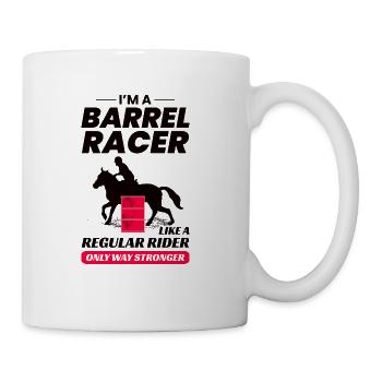Barrel Racer Rodeo Racing Horse Riding Race Funny - Coffee/Tea Mug - white - Right