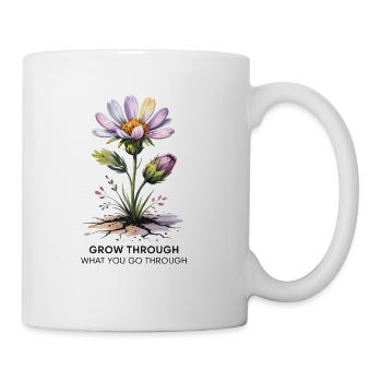 Grow Through What You Go Through Inspirational - Coffee/Tea Mug - white - Right