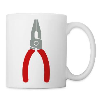 Pliers Tool Logo - Coffee/Tea Mug - white - Right