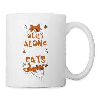 Quilting And Cats - Coffee/Tea Mug - white - Right