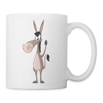 Donkey Waving - Coffee/Tea Mug - white - Right