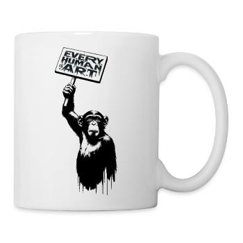 Every Human is Art - Coffee/Tea Mug - white - Right