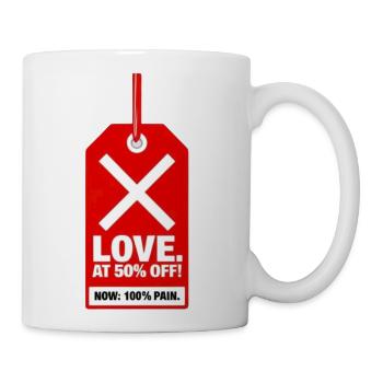 Love at 50% Off! - Coffee/Tea Mug - white - Right