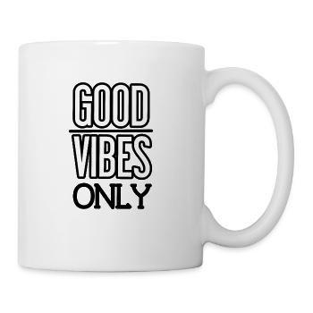 Good Vibes Only : Positivity quote - Coffee/Tea Mug - white - Right