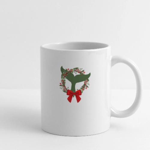 Holiday Whale Tail Wreath - Coffee/Tea Mug