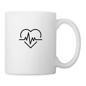 Pulse Heartline Icon - Coffee/Tea Mug - white - Right