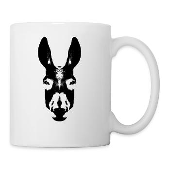 Head of a donkey - Coffee/Tea Mug - white - Right