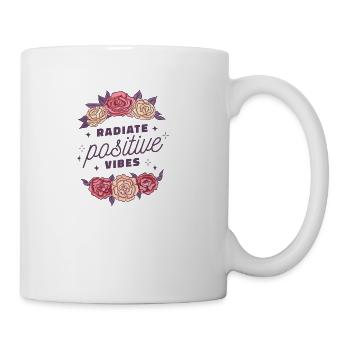 Radiate positivity inspiration Radiate positivity - Coffee/Tea Mug - white - Right