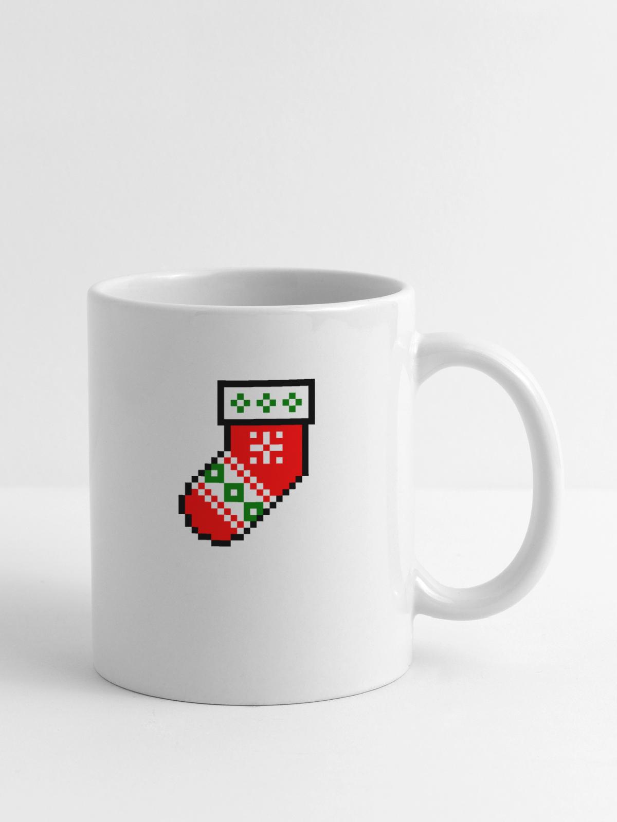 Christmas sock - Coffee/Tea Mug - white - Right