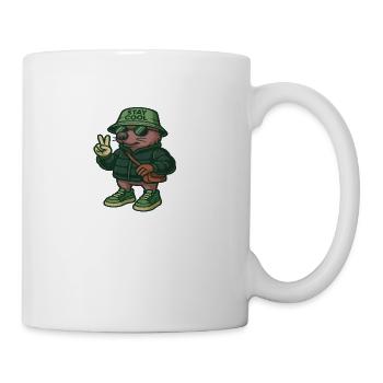Streetwear Mole Cartoon | Cool Urban Animal Art - Coffee/Tea Mug - white - Right