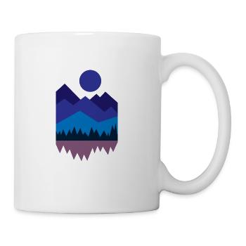 Moon travel adventure camping hiking gift - Coffee/Tea Mug - white - Right