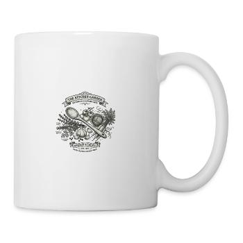 Vintage Kitchen Garden Engraving - Coffee/Tea Mug - white - Right