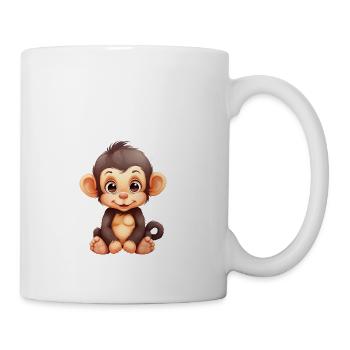 Cute Chimpanzee Baby - Coffee/Tea Mug - white - Right