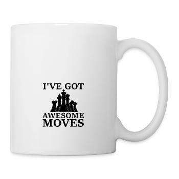 Funny Chess Player Checkerboard Chess Board - Coffee/Tea Mug - white - Right