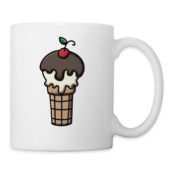 Ice cream cone - Coffee/Tea Mug - white - Right