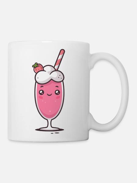 Strawberry Milkshake Kawaii - Coffee/Tea Mug - white