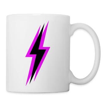 Lightning Bolt Neon - Coffee/Tea Mug - white - Right