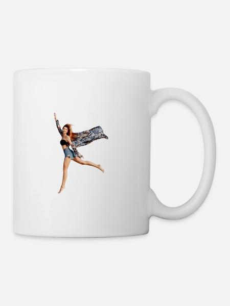 Vibrant Wildflower Bohemian Dress - Coffee/Tea Mug - white