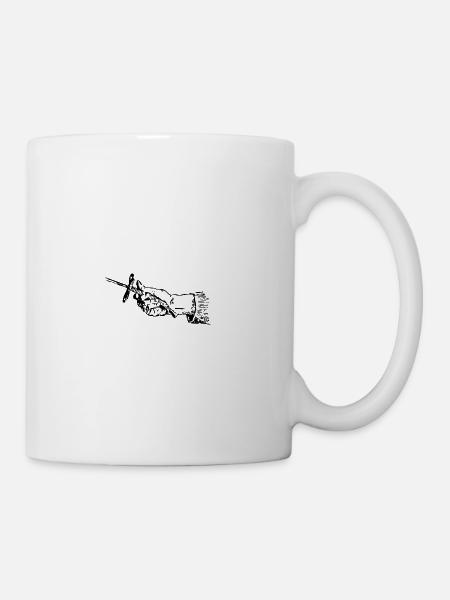 Vintage Hand Holding Dagger Illustration - Classic - Coffee/Tea Mug - white