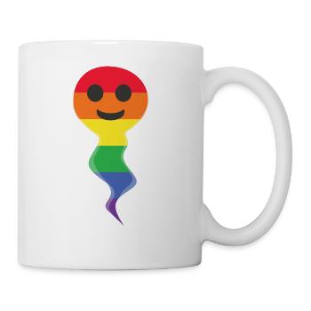 trans gay pride ghost - Coffee/Tea Mug - white - Right