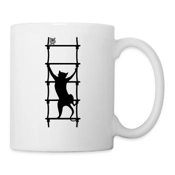 A Cat Climbs - Coffee/Tea Mug - white - Right