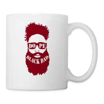 Dope Black Dad Father s Day Father Saying - Coffee/Tea Mug - white - Right