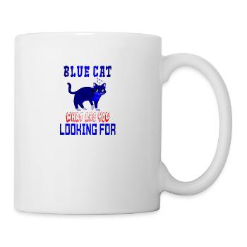 BLUE CAT WHATARE YOU LOOKING FOR - Coffee/Tea Mug - white - Right