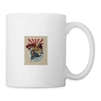Samurai Wave Dawn - Coffee/Tea Mug - white - Right