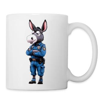 Donkey Policeman - Coffee/Tea Mug - white - Right