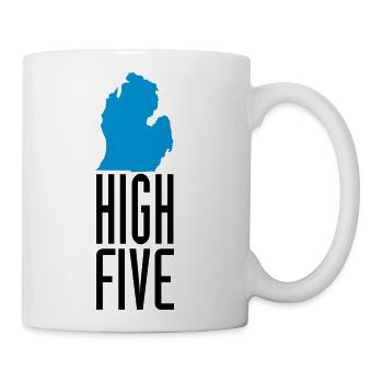Michigan - High Five 2 - Coffee/Tea Mug - white - Right