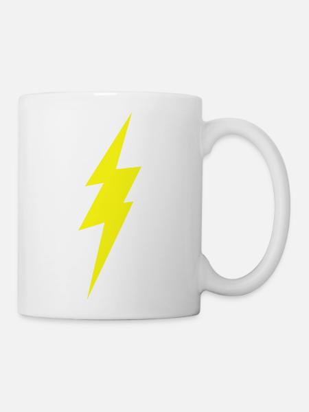 Lightning Bolt - Coffee/Tea Mug - white