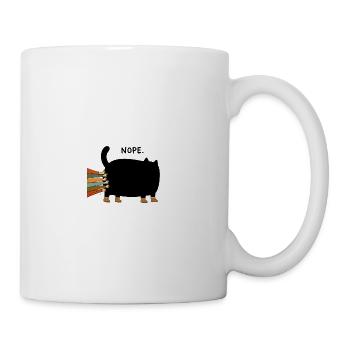 Black Cat Nope - Coffee/Tea Mug - white - Right