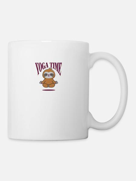 Sloth Yoga Time I Meditation Pilates Gift - Coffee/Tea Mug - white