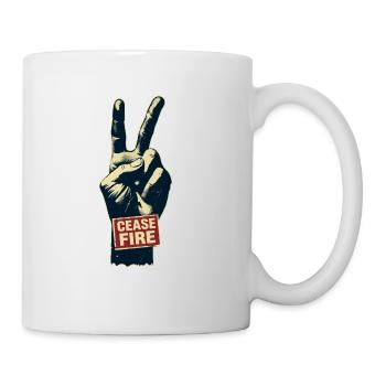Peace and love Ceasefire - Coffee/Tea Mug - white - Right
