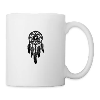 Magical Indian Dream Catcher Yoga Amulet - Coffee/Tea Mug - white - Right