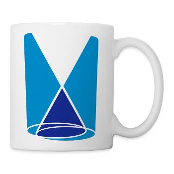 2 spotlight light cone - Coffee/Tea Mug - white - Right