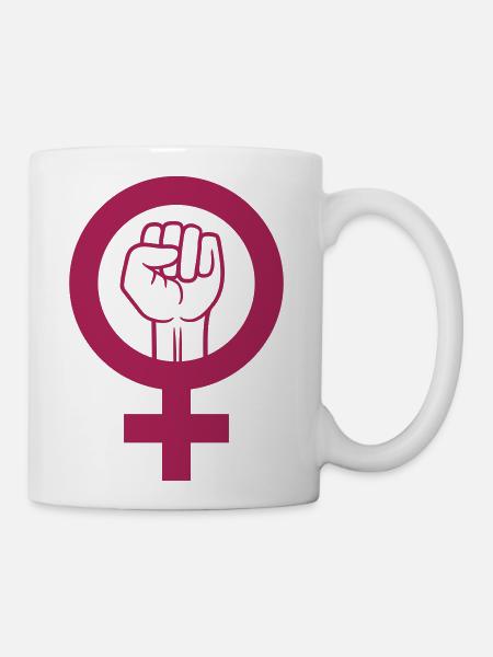symbol women rights fist - Coffee/Tea Mug - white