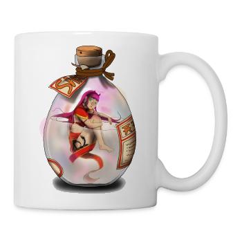 Anime Girl in Sake - Coffee/Tea Mug - white - Right