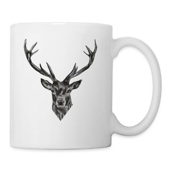 Le cerf - Tasse - blanc - Droite