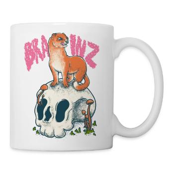 Stoat Brains Forest Woodlands Cottagecore - Coffee/Tea Mug - white - Right