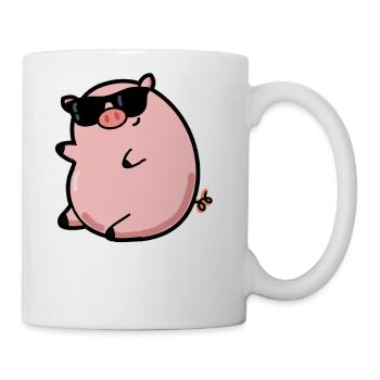 Do Epig Stuff Cute Epic Pig - Coffee/Tea Mug - white - Right