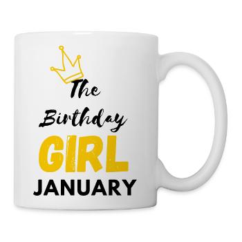 The Birthday Girl january - Coffee/Tea Mug - white - Right