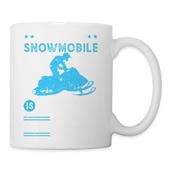Snow Much Fun Snowmobile Men Motor Sled - Coffee/Tea Mug - white - Right