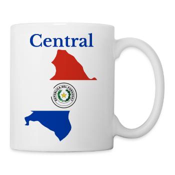Central Department Paraguay Map Design - Coffee/Tea Mug - white - Right