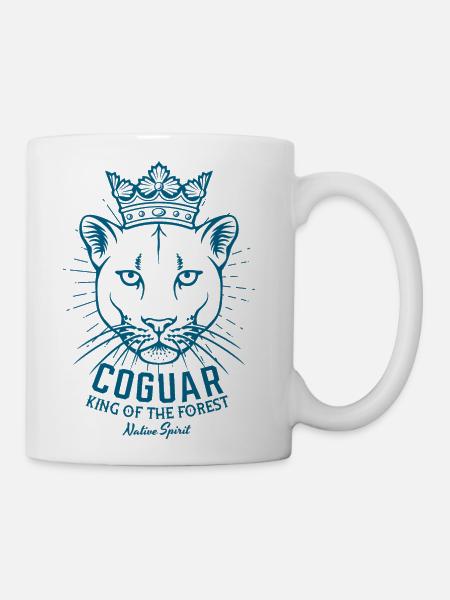 Cougar - King of the forest. - Coffee/Tea Mug - white