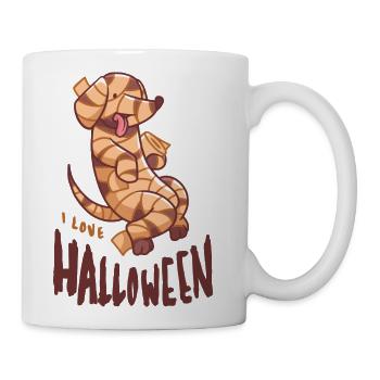 Halloween Mummy Dog - Coffee/Tea Mug - white - Right